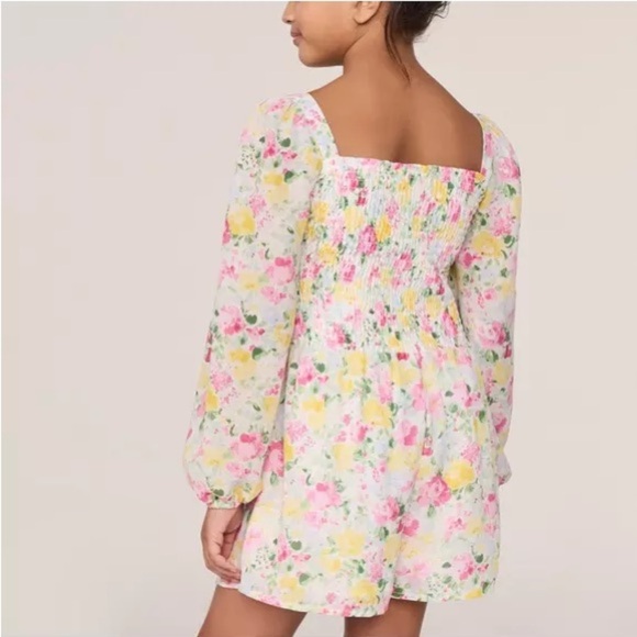 Girls JANIE & JACK The Emma smocked floral chiffon romper- Size 8. - Picture 2 of 12